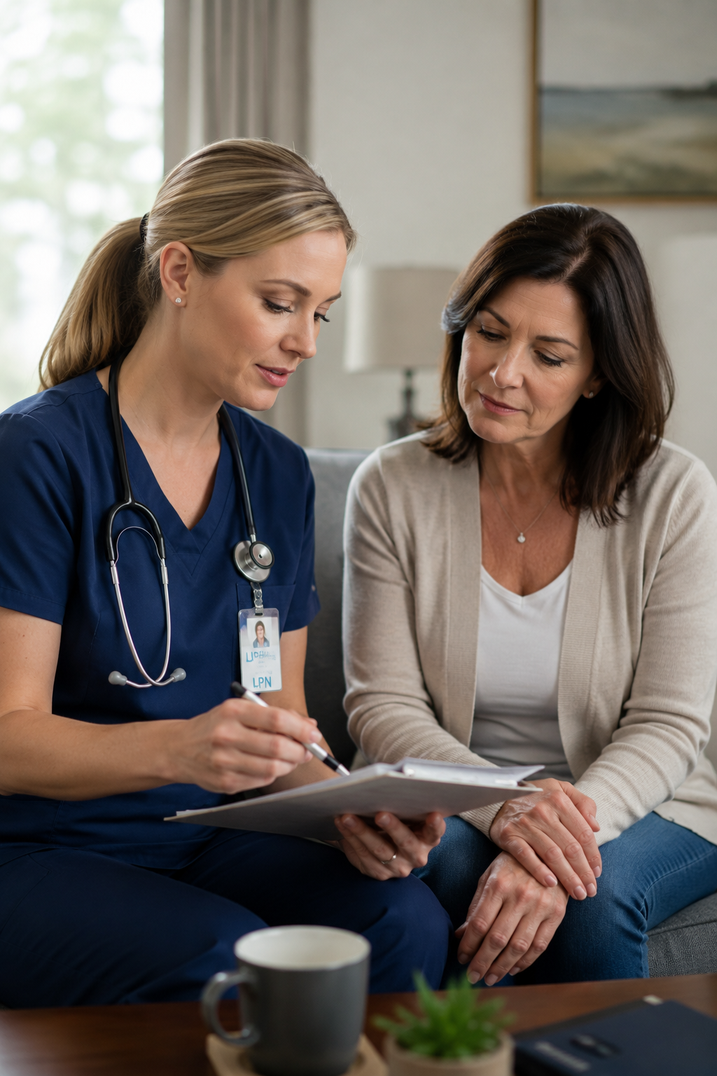 LPN reviewing care plan